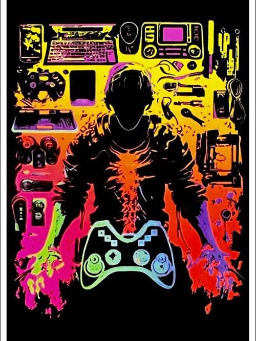 Gamer Dude by Sasha Blacklight Poster - 23" x 35" for wholesale by Scorpio Posters