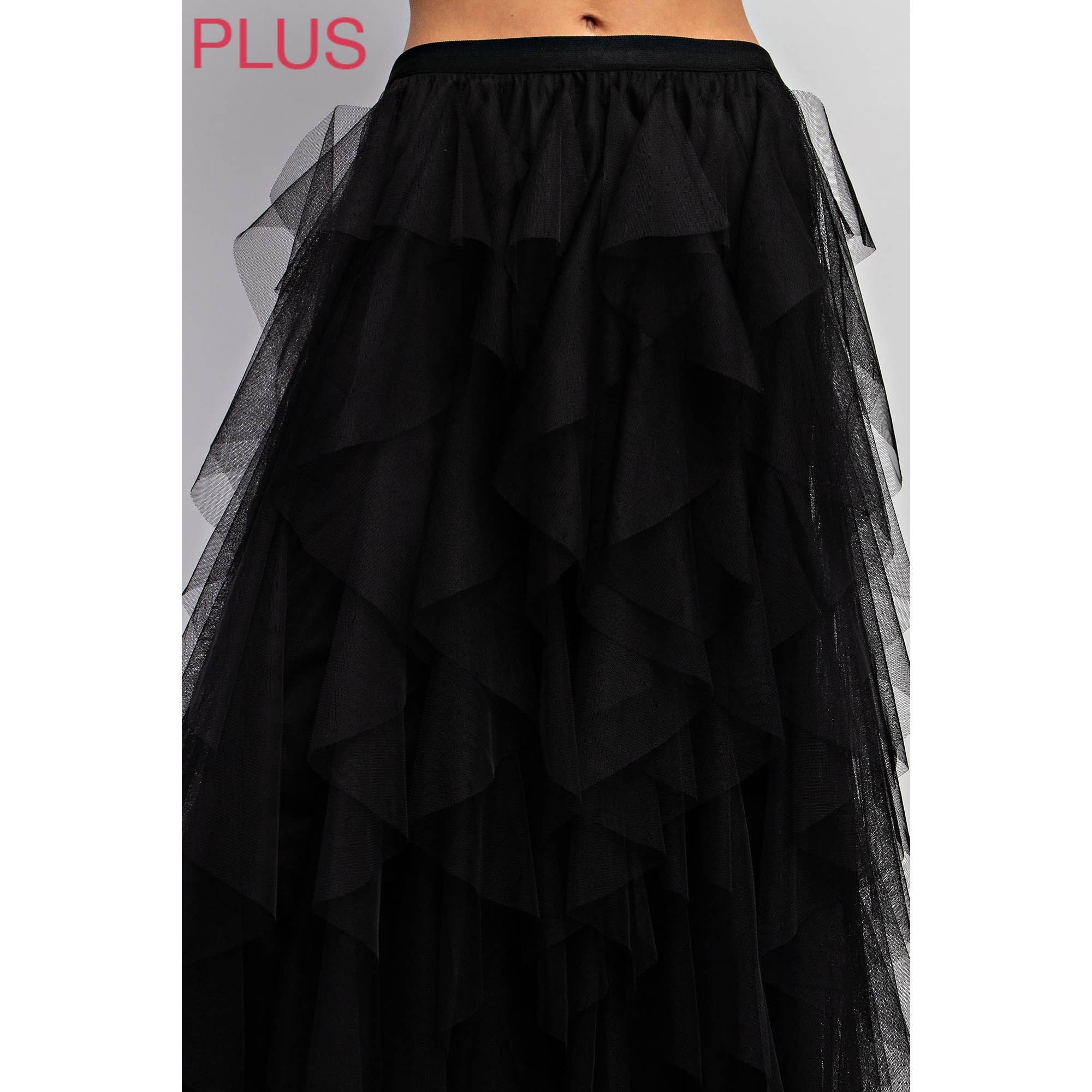 Sweet Generis - Wholesale Skirt - Women's - PLUS CASCADING TULLE MESH LAYERED MAX SKIRT10