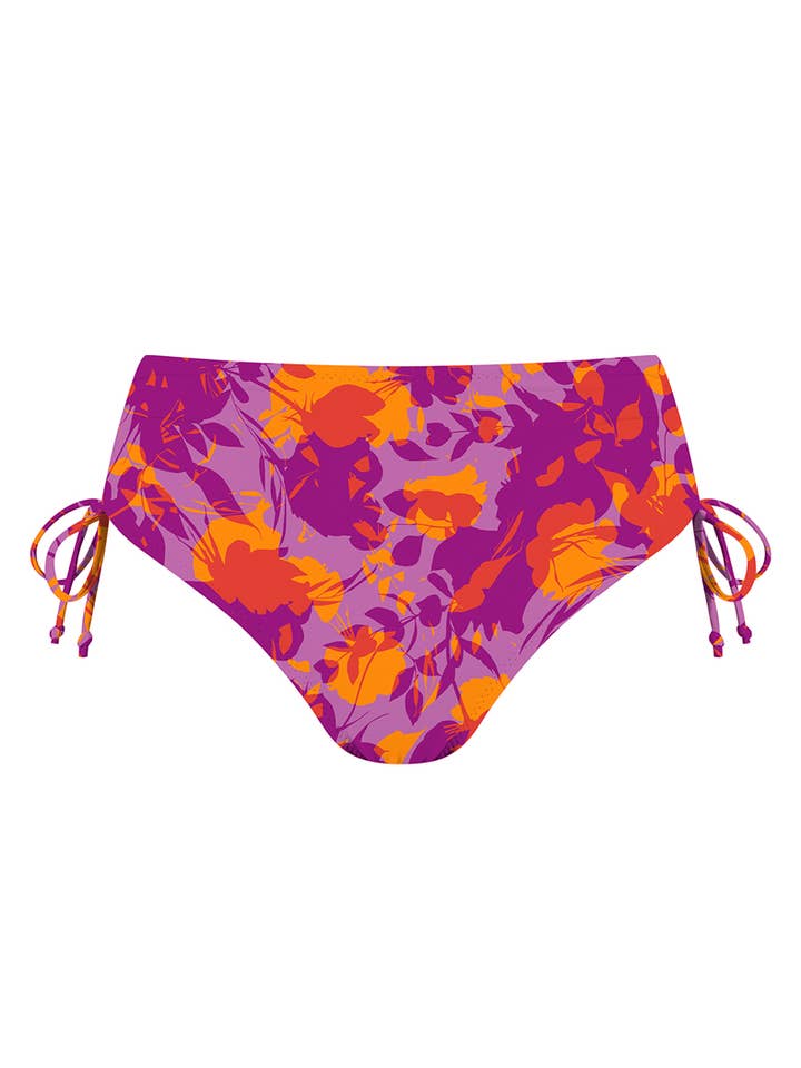 Chlamys Varia High Waist Bikini Bottom-Royal Bloom for wholesale by Chlamys Varia by MrMiss