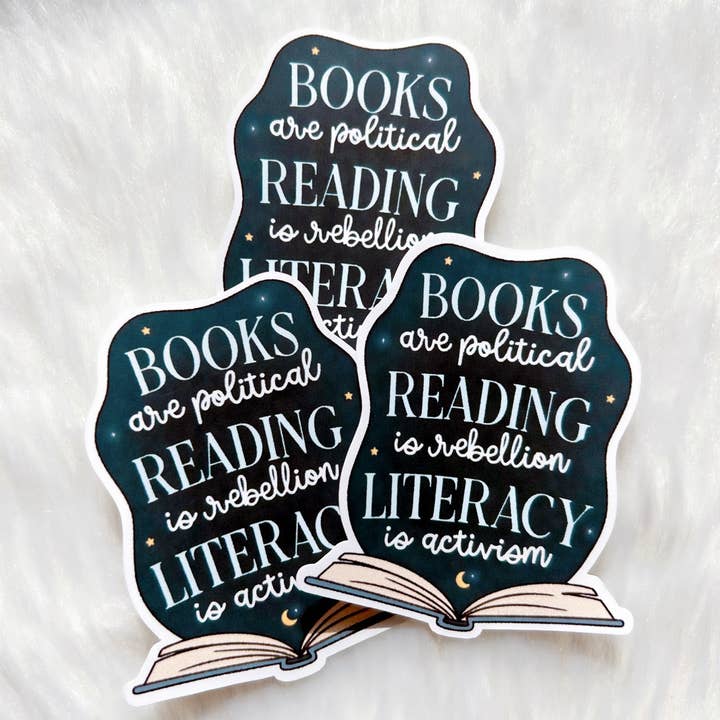 Boeken zijn politiek sticker voor wholesale door My Secret Copy