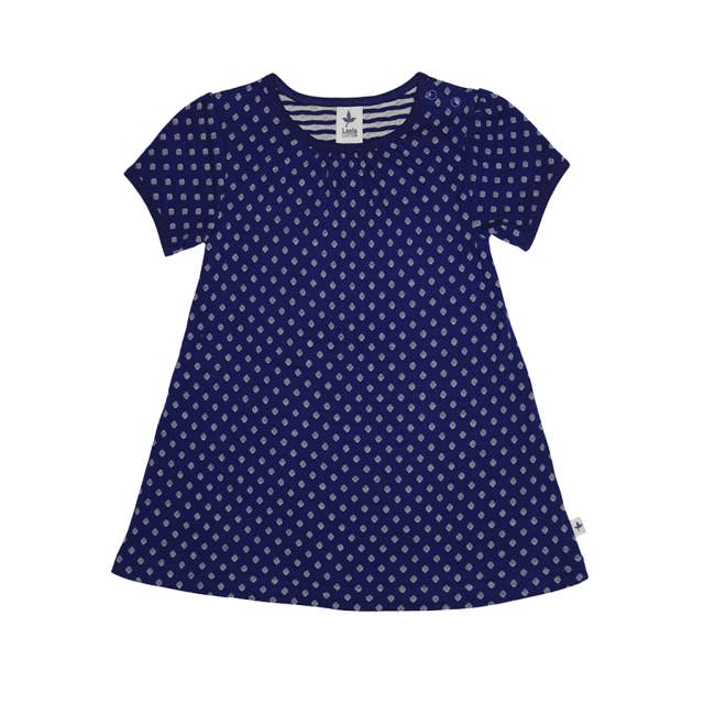 2255 | Robe d'été pour bébé - Bleu foncé pour la vente par Leela Cotton