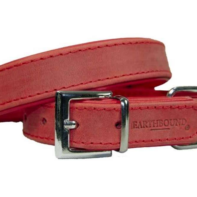 Collare Oakland in pelle rossa per la vendita all'ingrosso da parte di Earthbound Italia