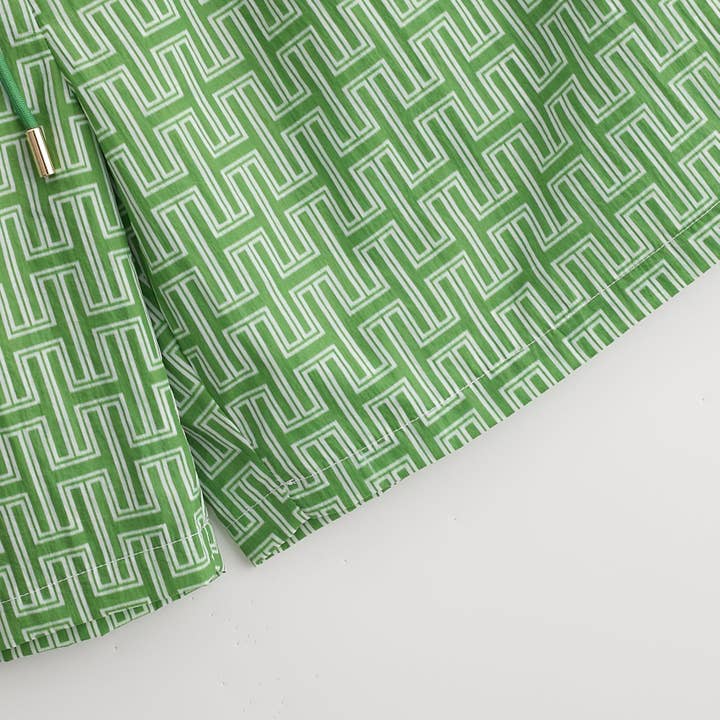 Hugh & Main - Wholesale Shorts - Women's - Green Monogram Shorts4