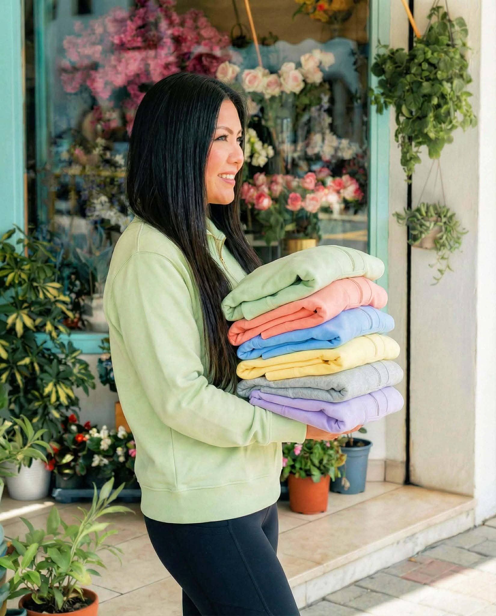 JadyK - Wholesale Sweatshirt - Women's - Spring 2026: Isabella Half Zip Pullover Spring2