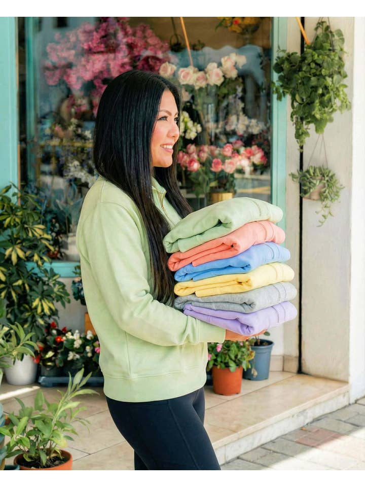 JadyK - Wholesale Sweatshirt - Women's - Spring 2026: Isabella Half Zip Pullover Spring2