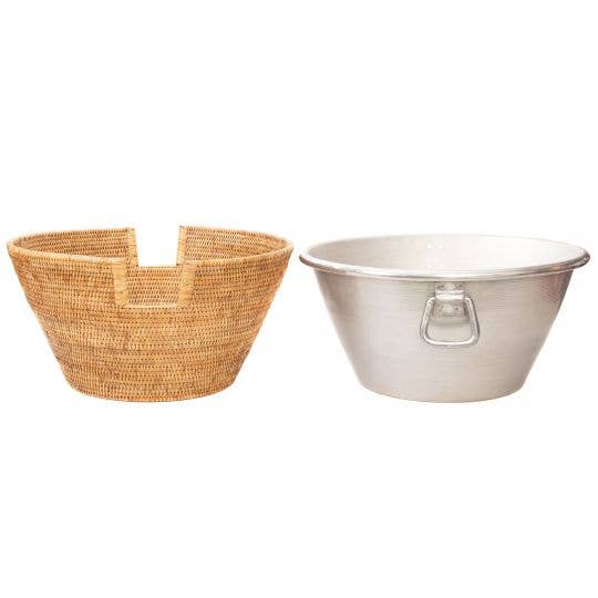 Artifacts Trading Company - Wholesale Ice Bucket - Rattan Aluminum Ice Tub – Beverage Cooler1