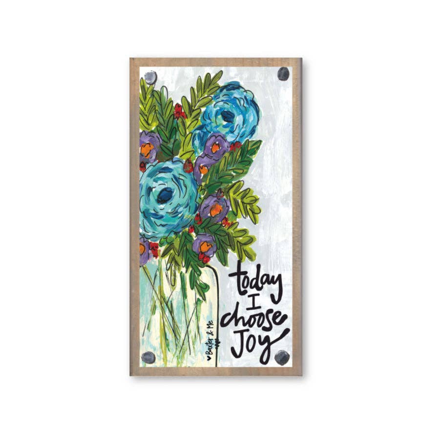 Baxter & Me - Wholesale Decorative Tabletop Object - Today I Choose Joy Driftwood Happy Block