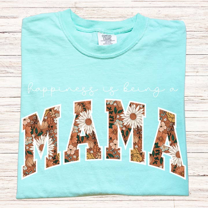 Grey&Co - Wholesale Screen Printed T-Shirt - Women's - Happiness is being a Custom Mama, Gigi, Aunt and Nana Tee2