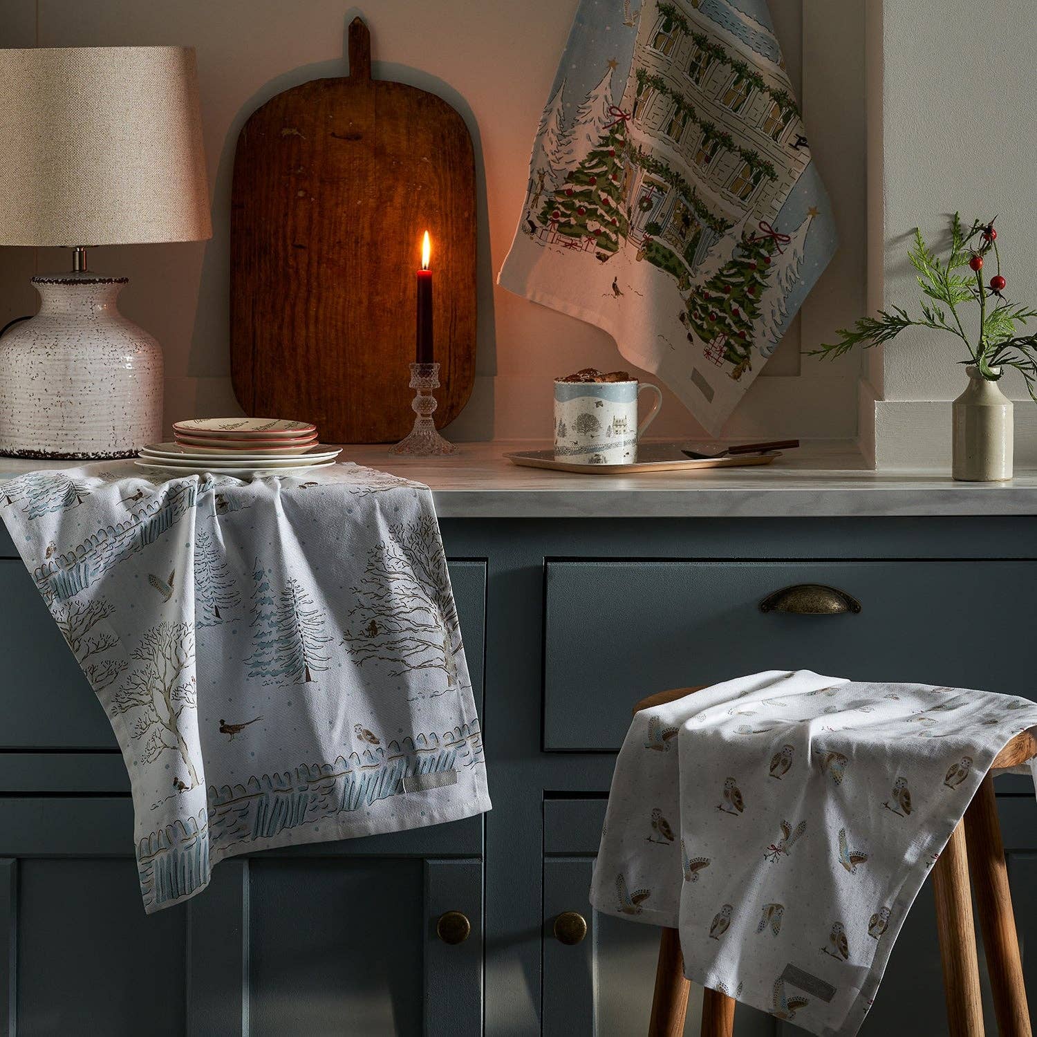 Sophie Allport - Wholesale Tea Towel - Christmas House Tea Towel3