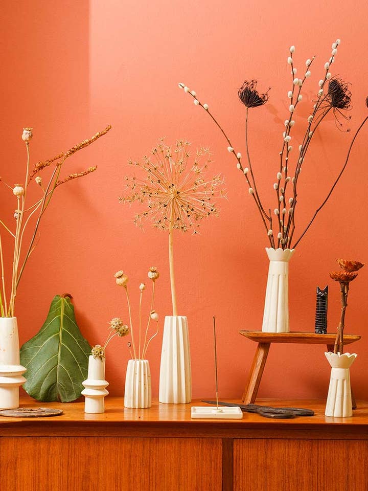 Soapstone Dry Flower Vases for wholesale by AARVEN