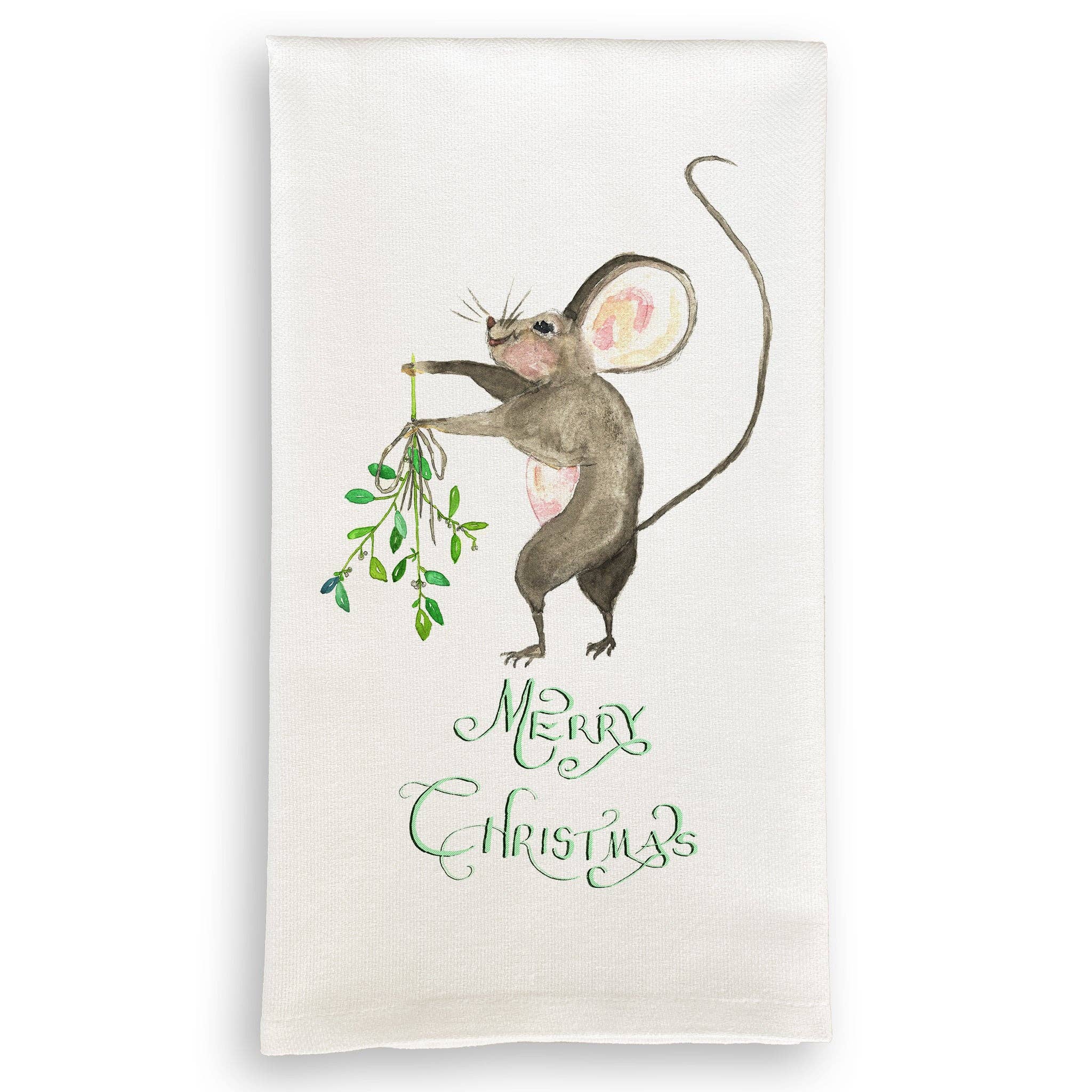 French Graffiti - Wholesale Tea Towel - Merry Christmas Mouse0