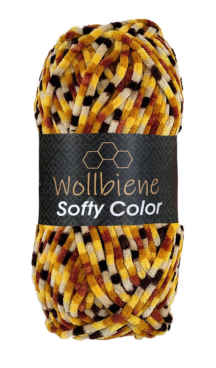 Wollbiene – Fio por atacado – Lã Chenille Softy Color 100 g para Tricô e Artesanato DIY10
