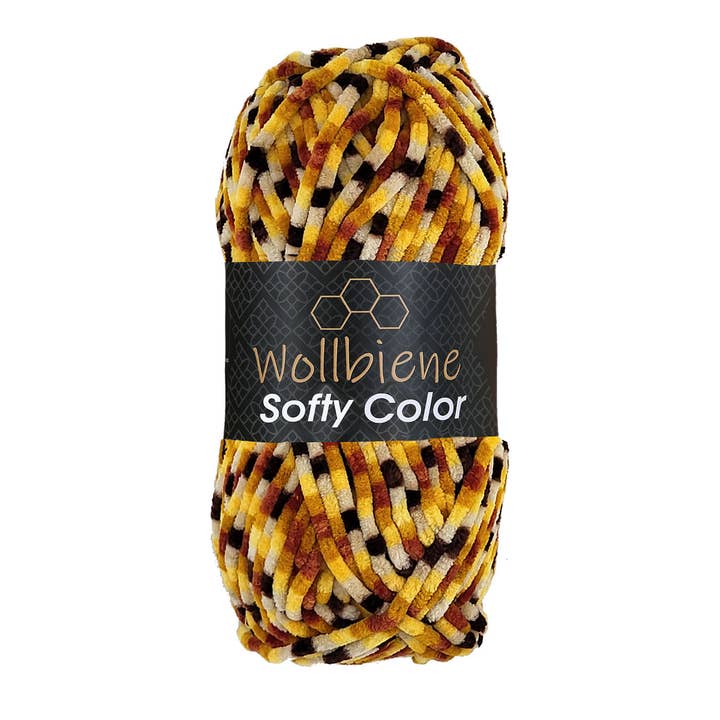 Wollbiene - Wholesale Yarn - Softy Color Chenille Wool 100gr Coloured Knitting Hobby DIY12