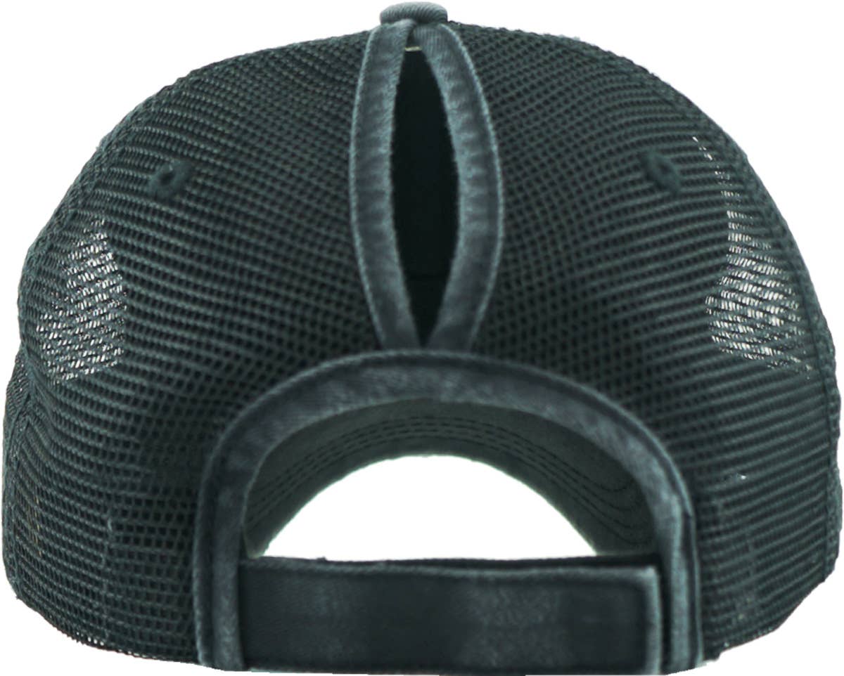 KBETHOS – Boné de beisebol - Mulher por atacado – Boné ajustável de malha com abertura para rabo de cavalo4