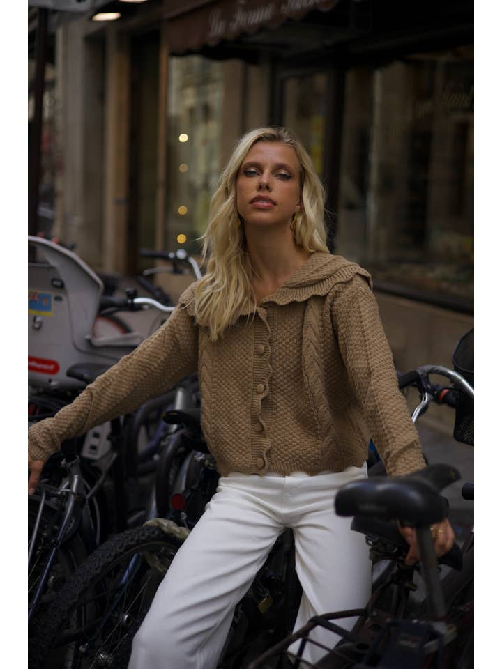 LUCCE - Wholesale Cardigan - Women's - Chunky knit cardigan - 5635