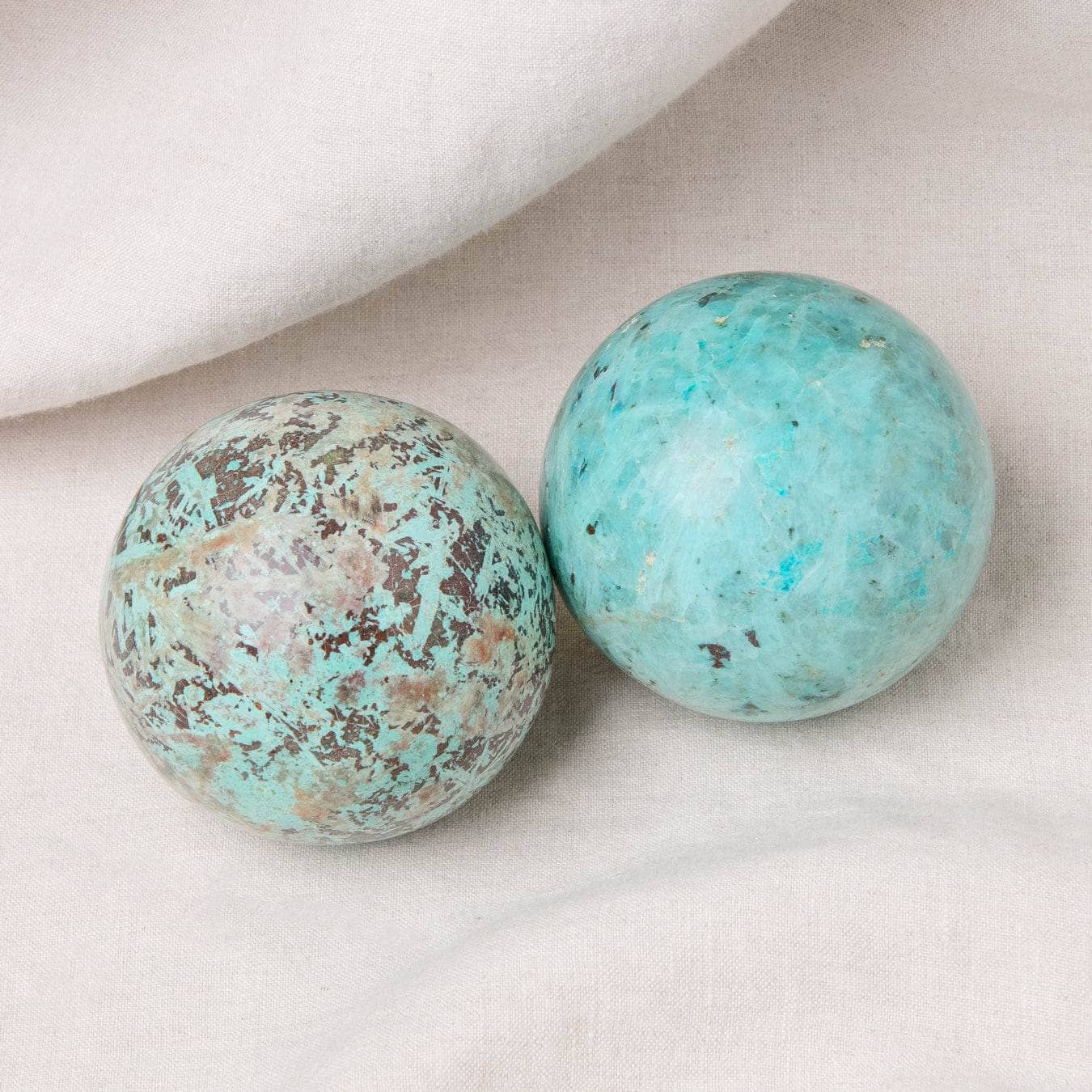 Tiny Rituals - Vente Pierre et cristal de spiritualité - Sphère en turquoise péruvienne naturelle - Qualité supérieure AAA21