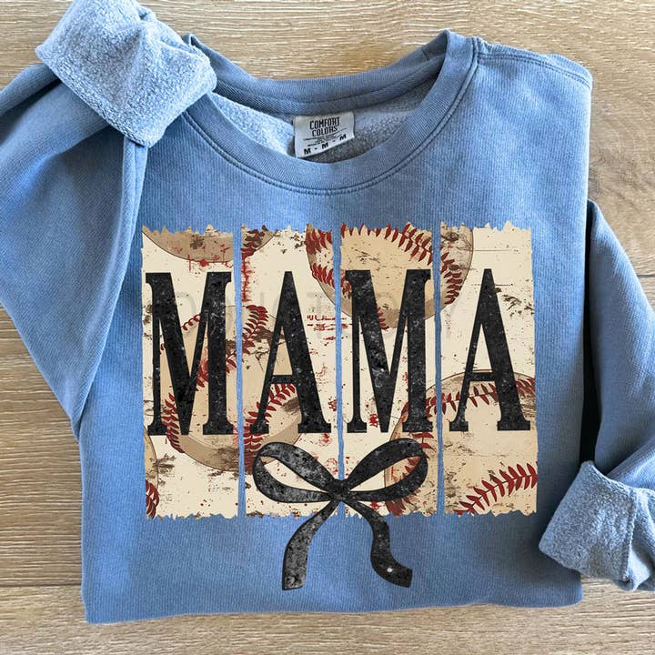 Trendy Transfers - Wholesale Sublimation Transfer - Baseball Mama Vintage Bow DTF Heat Transfer