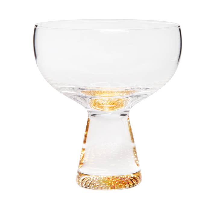 Set of 4 Dessert Bowls with Gold Reflection Base - 4.5"D x 5 for wholesale by CLASSIC TOUCH DECOR INC.