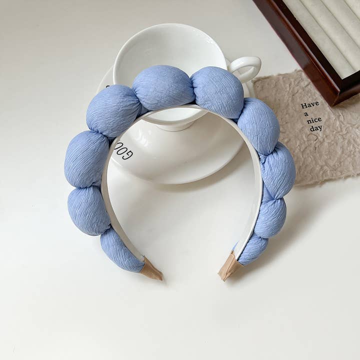 Dipped Shop - Wholesale Spa Headband - Sponge Twist Clouds Hairband DPJH84