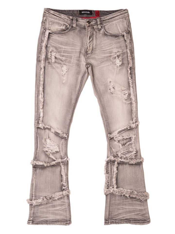 Jean empilé Gianos M1997 - Gris pour la vente par Frost Originals