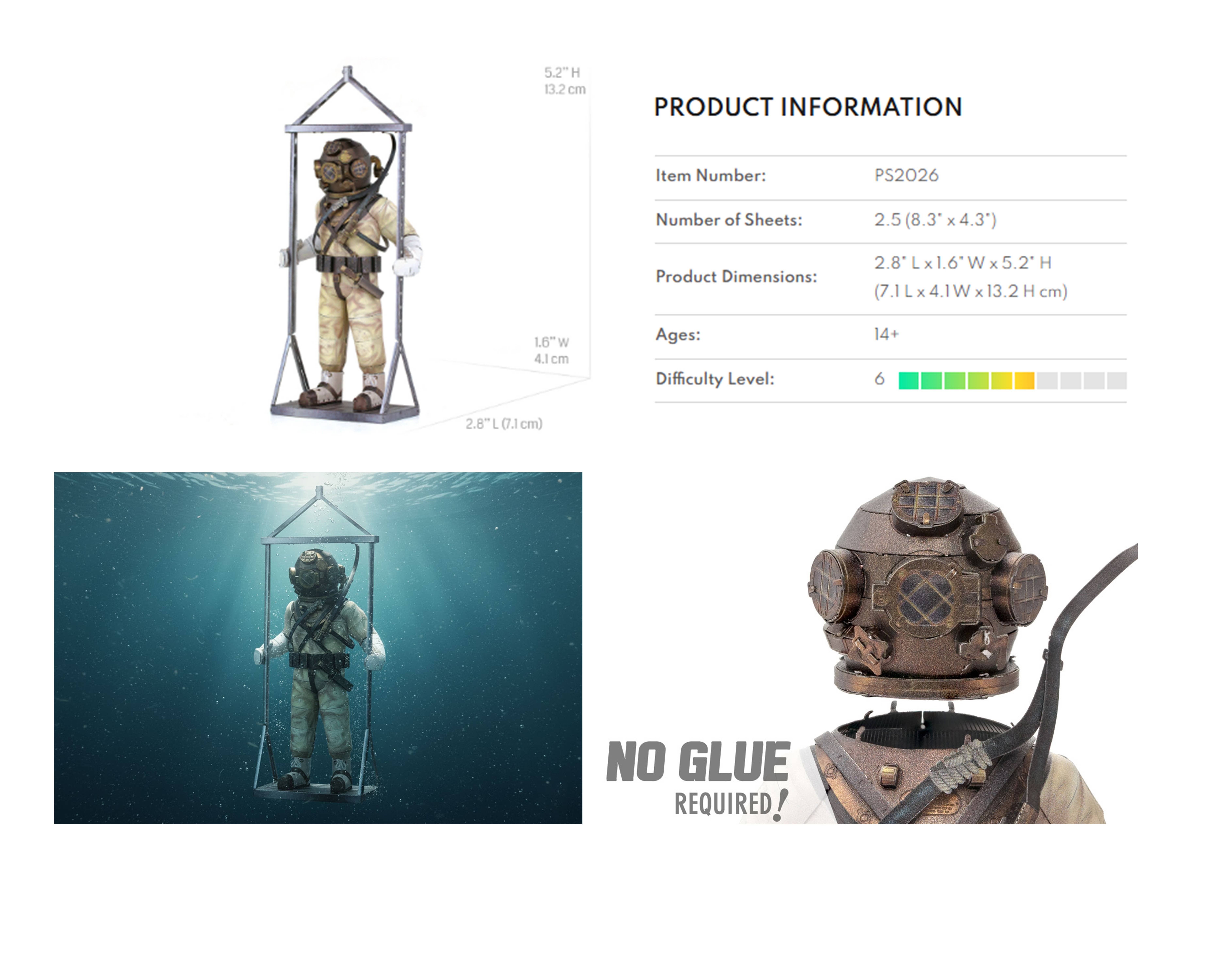 Metal Earth - Wholesale DIY Craft Kit - Vintage Diving Suit Premium Series Metal Earth 3
