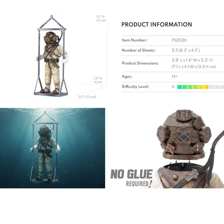 Metal Earth - Wholesale DIY Craft Kit - Vintage Diving Suit Premium Series Metal Earth 3