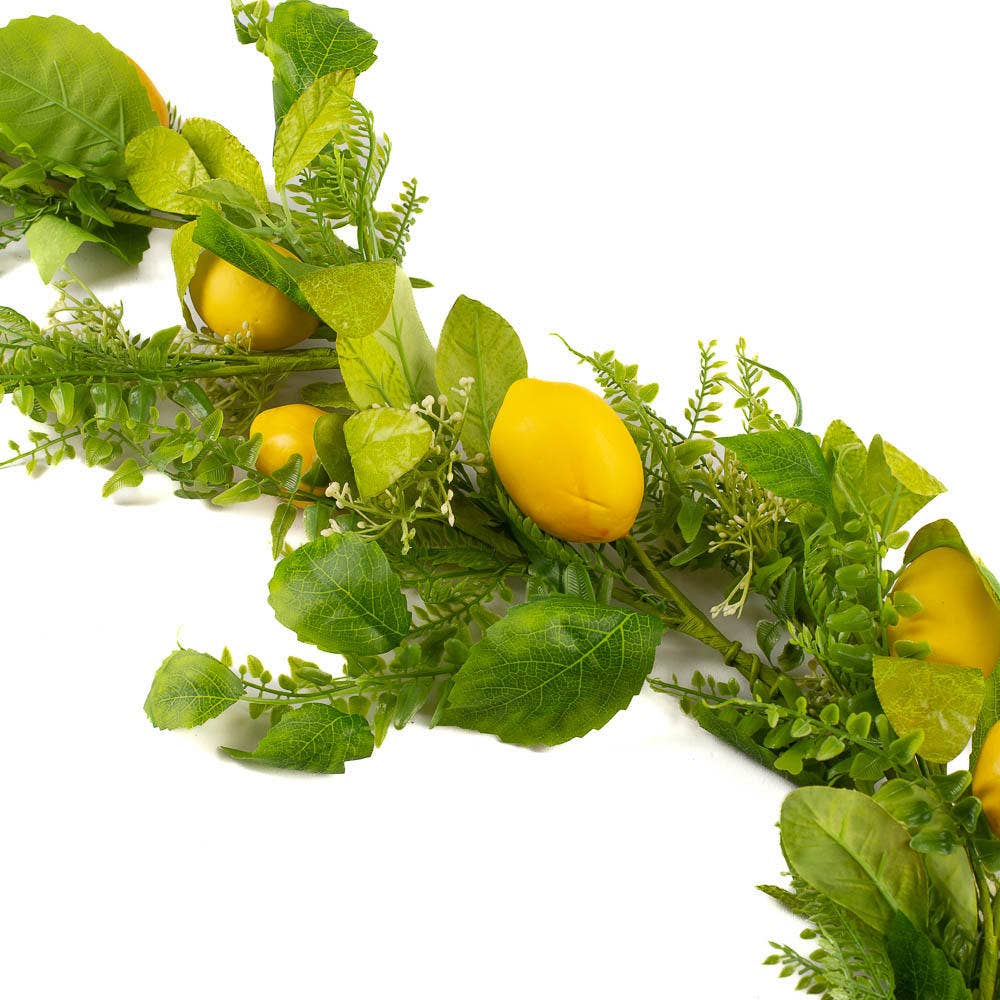 Factory Direct Craft - Wholesale Bunting/Garland - Artificial Sunny Yellow Citrus Lemon Garland - 5 foot long 1