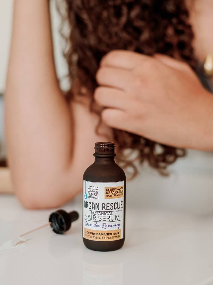 Sérum capillaire Argan Rescue pour la vente par GOOD COMMON SENSE NATURALS