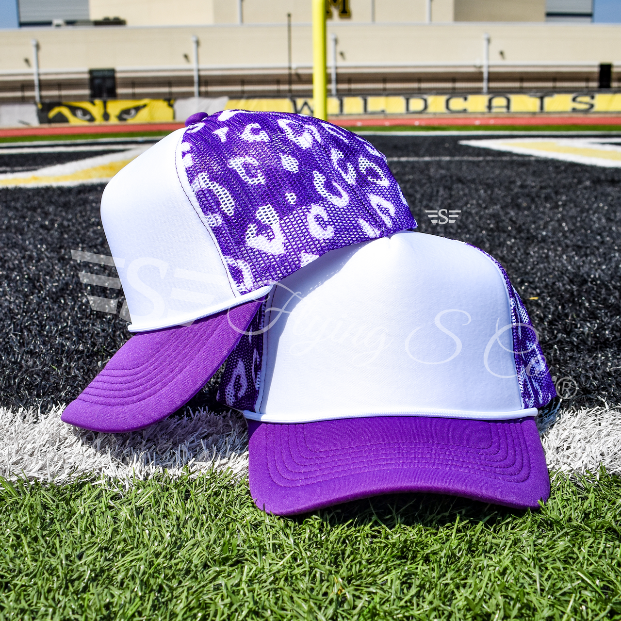 Flying S Company – Großhandel Basecap – Unisex – Weißer Front Leopard Magna Pony™ Mesh Foam Trucker Hut7