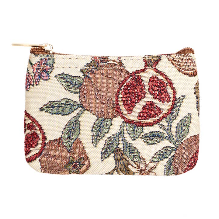 Pomegranate & Lemon - Zip Coin Purse for wholesale by Signare Tapestry