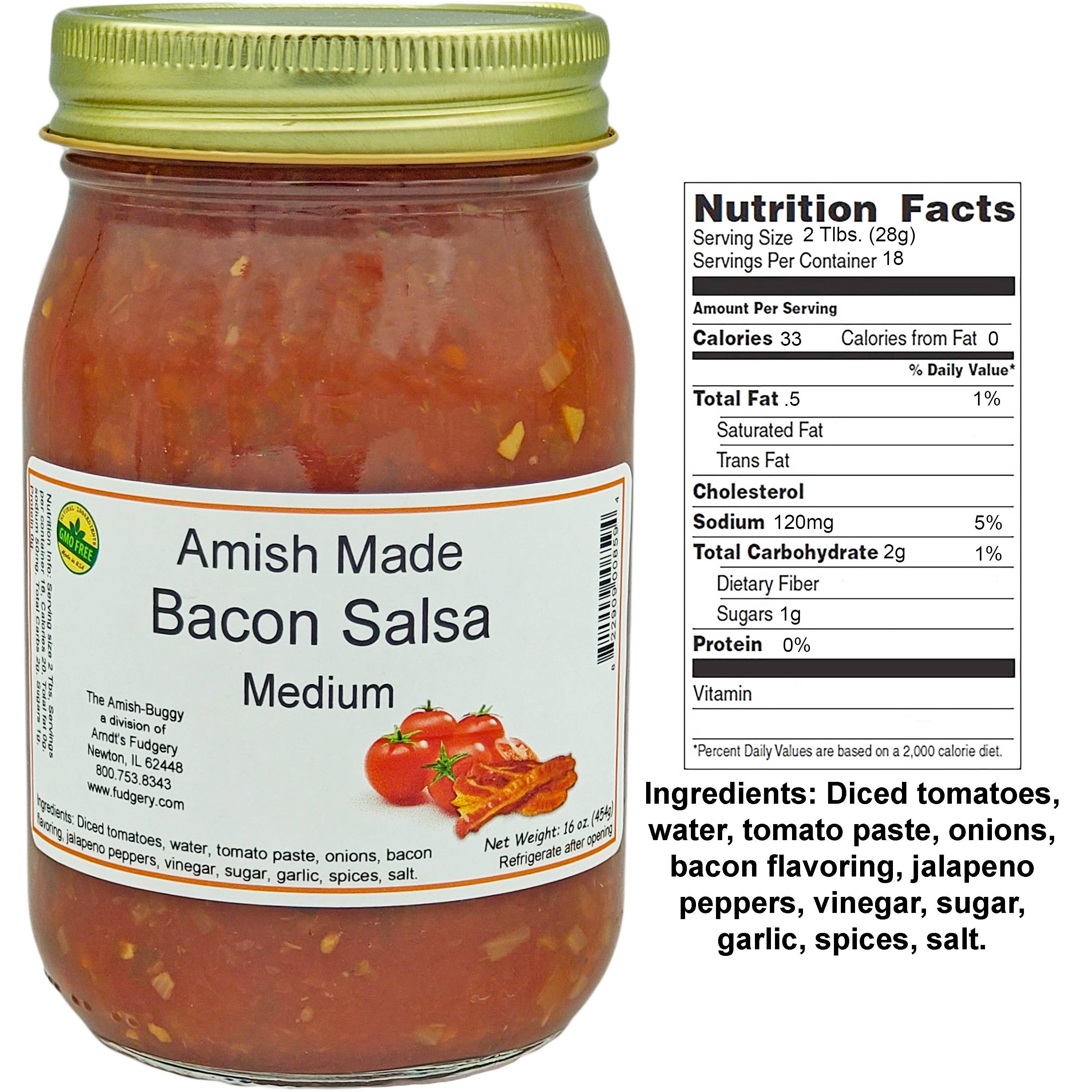 Arndt's Fudgery LLC - Wholesale Salsa - Amish Fresh Made Salsa 16 oz. Jar12