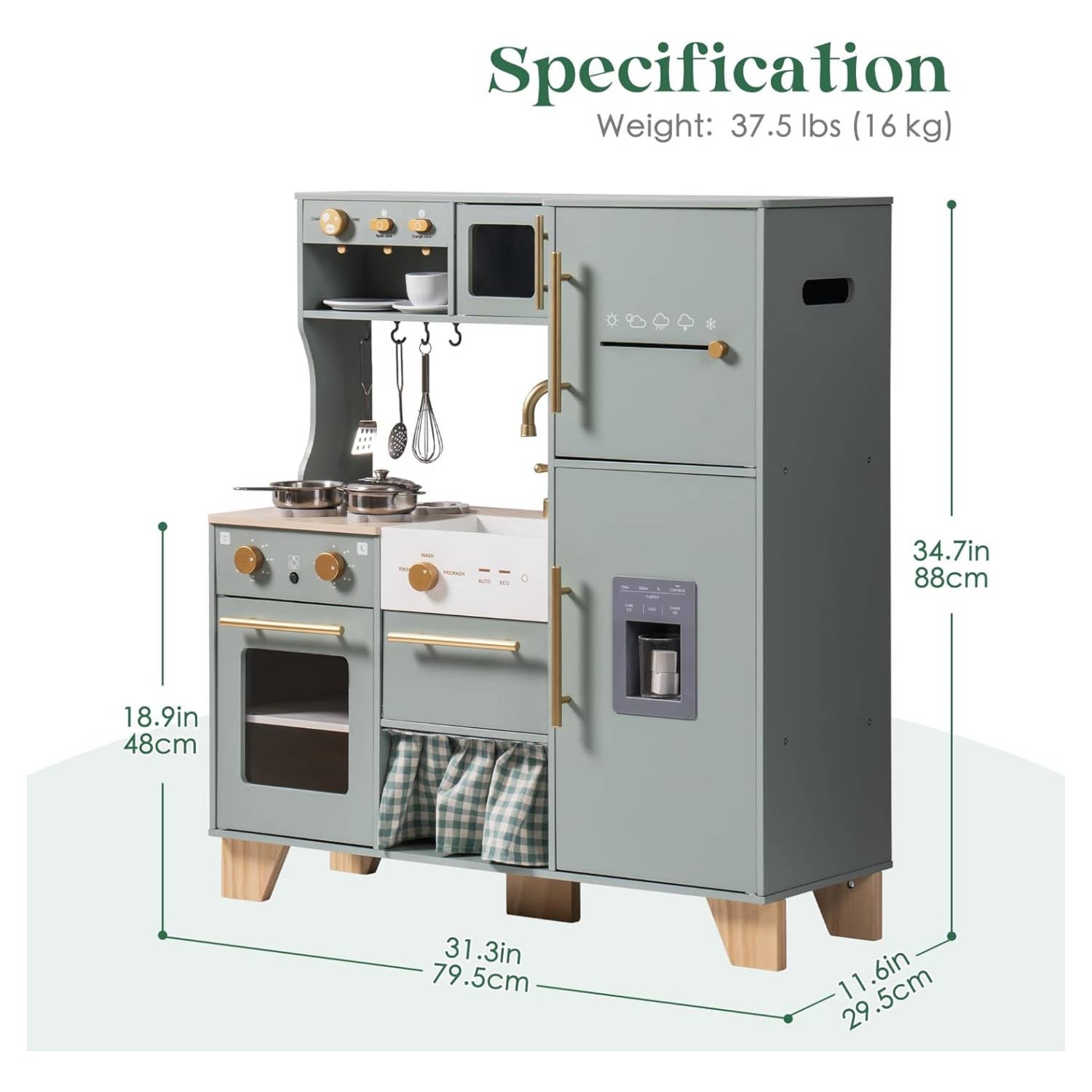 Robud & Mewoofun Official Store - Vendita all'ingrosso Set di giocattoli - Bambini - Set cucina giocattolo in legno Robud Large per bambini3