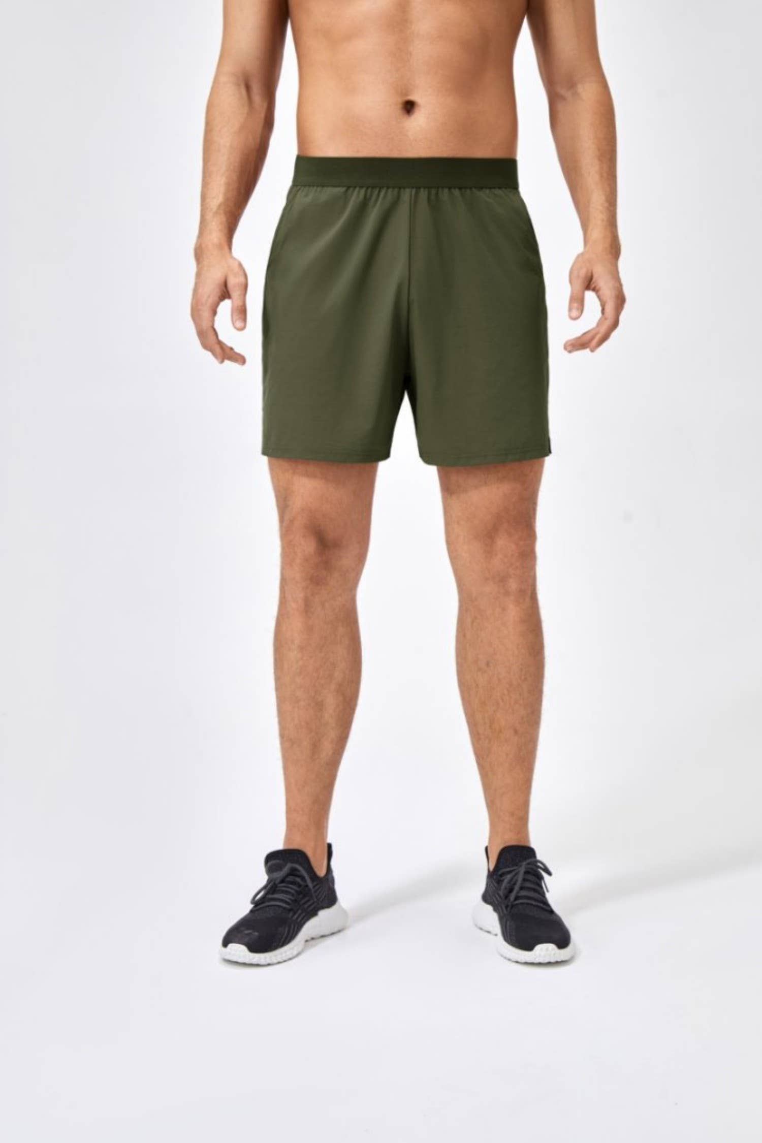 Active by Anna-Kaci – wholesale Träningsshorts – herr – Herrars enfärgade dra-på träningsshorts snabbtorkande tyg12