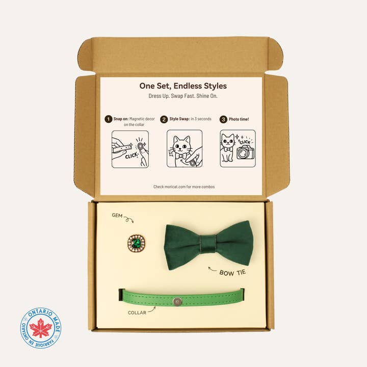 MoriCat Premium Gift Bundle Box with Vintage Bronze Gem in Emerald for wholesale by Moricat