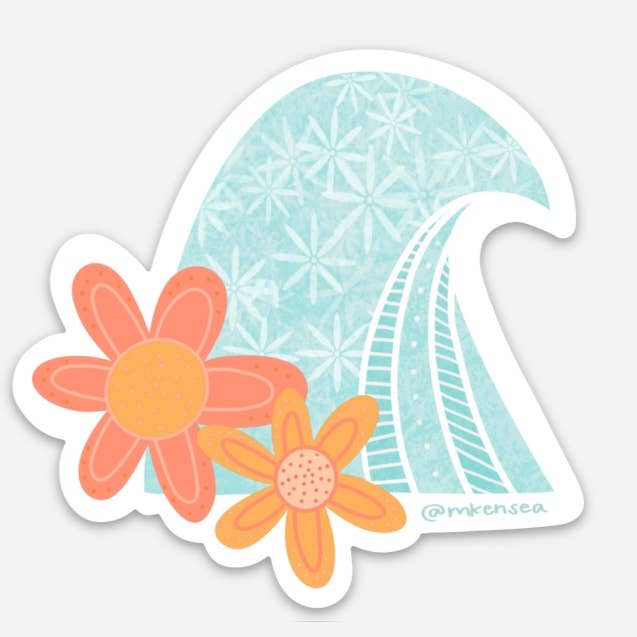 Floral Wave Sticker for wholesale by Mkensea