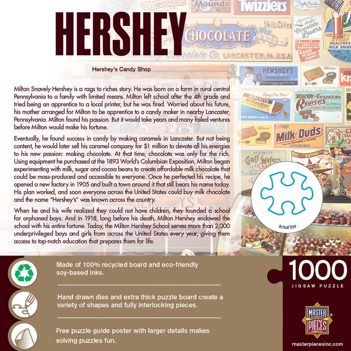 Masterpieces Puzzles - Wholesale Puzzle - Adult - Hershey's Candy Shop - 1000 Piece Puzzle