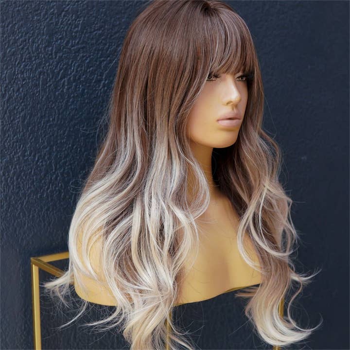 Milk & Honey - Wholesale Hair extensions - JULIETTE - Ombre Brown - Fringe Wig1