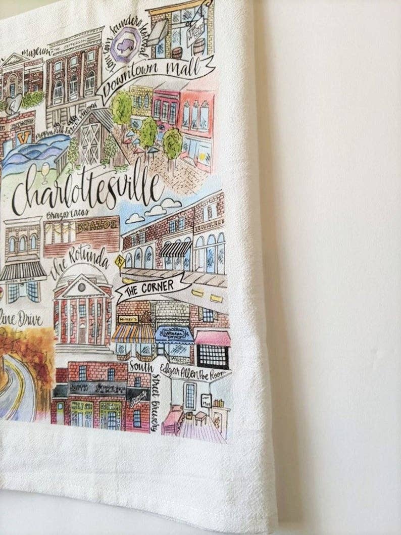Mad Kitchen Co. - Wholesale Tea Towel - Charlottesville Classics Tea Towel2