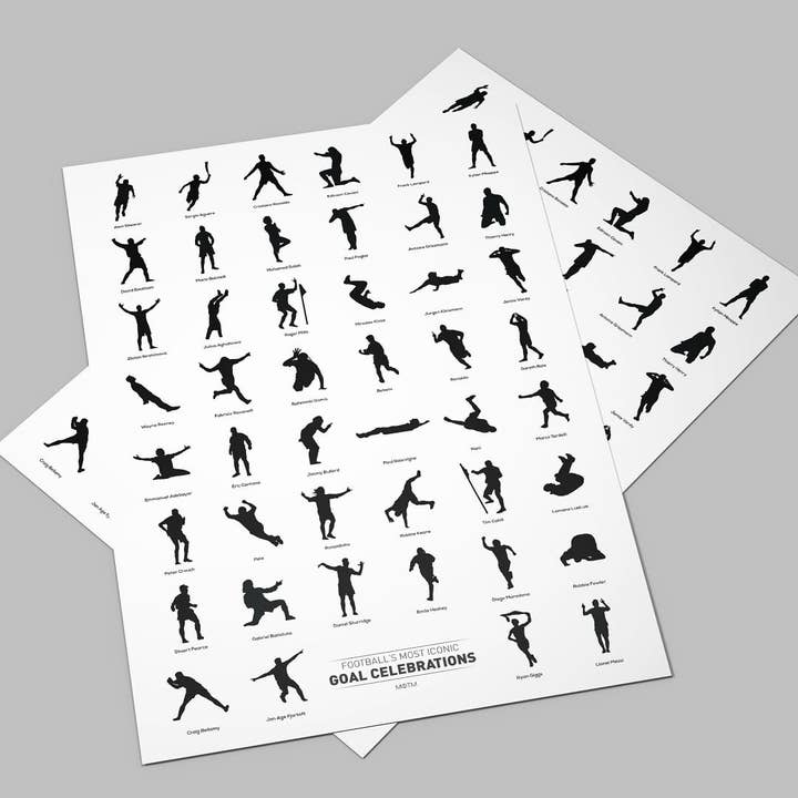 Imprimer les célébrations des plus grands buts du football pour la vente par Man of the Match Football