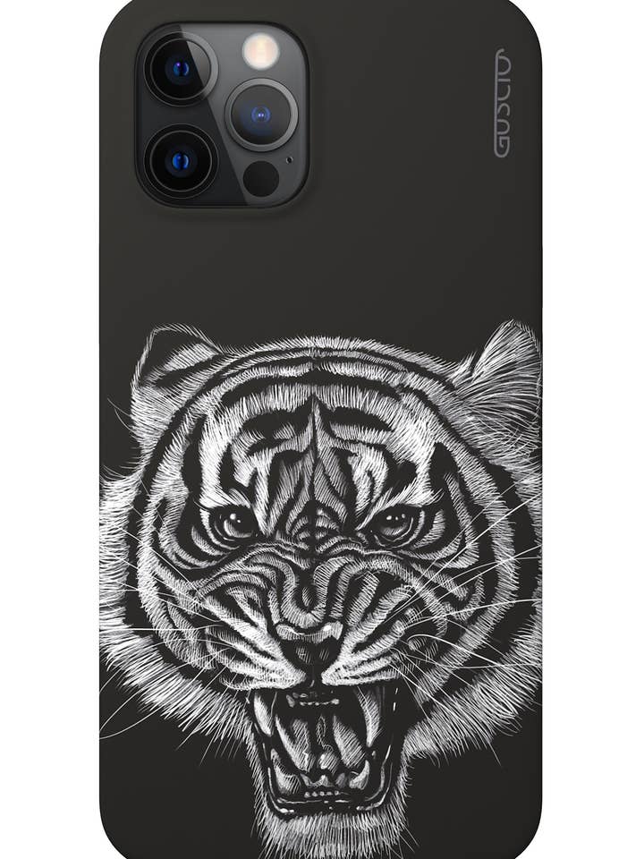 Capa para Apple Soft Touch Black Tiger por atacado de GUSCIO