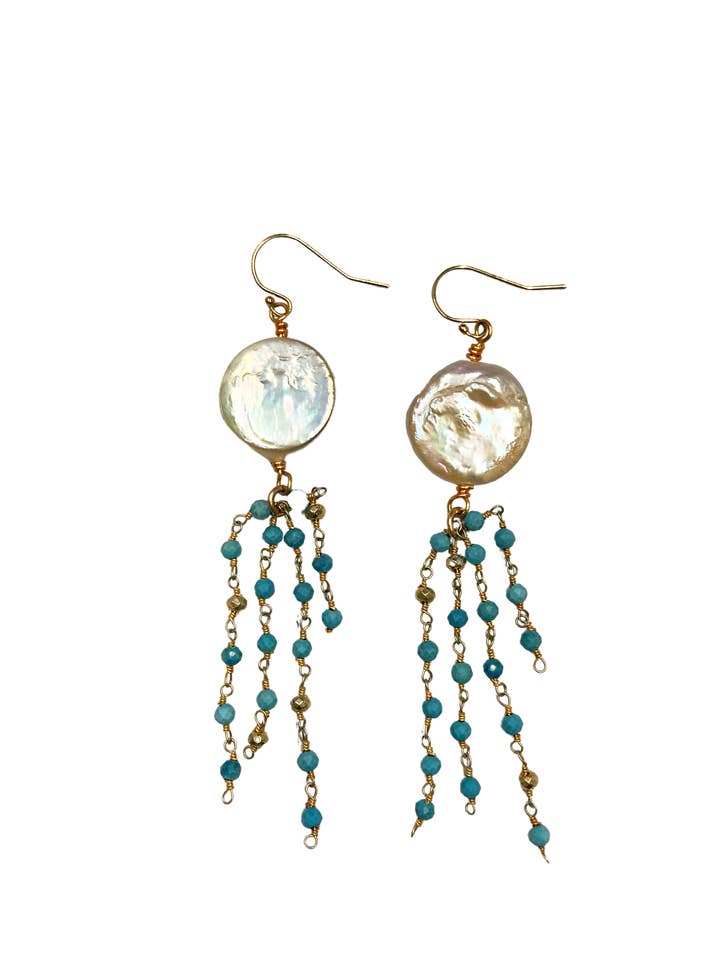 Confetti Pearl Earrings for wholesale by Earth Sage Jewelry