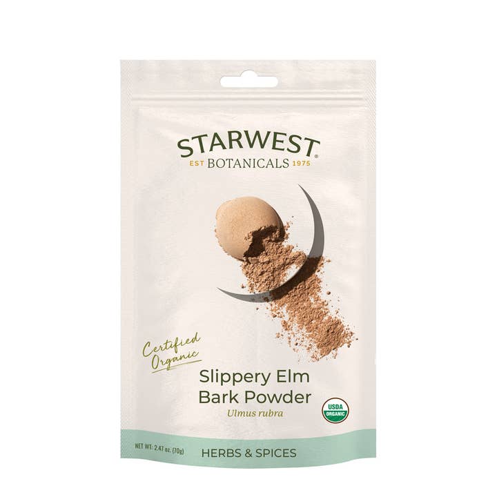 Slippery Elm Bark Powder Biológico (Conjunto de Seis Bolsas de 2,47 oz) por atacado de Starwest Botanicals