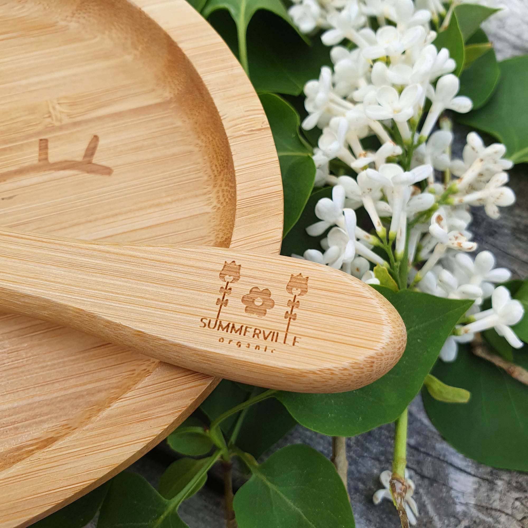 Summerville organic - Vente Service à vaisselle – enfant et bébé - Vaisselle en bambou pour enfants, gris lapin6