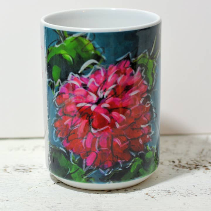 Tazza da caffè da 11 once e 15 once -It's in You. crisantemo per la vendita all'ingrosso da parte di Dreese Fine Art