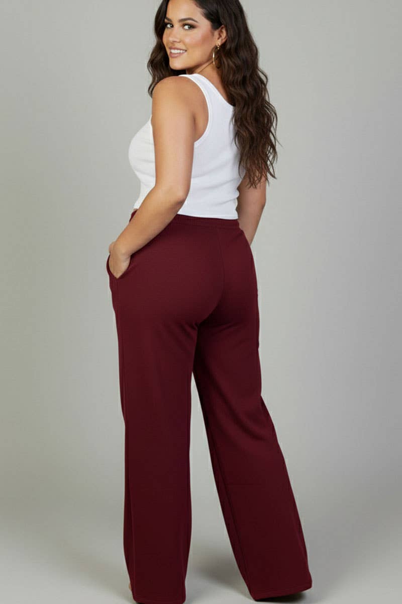 CAPELLA APPAREL - Vente Pantalon d'intérieur/de jogging – femme - Pantalon de survêtement à poche inclinée à cordon de serrage de grande taille5