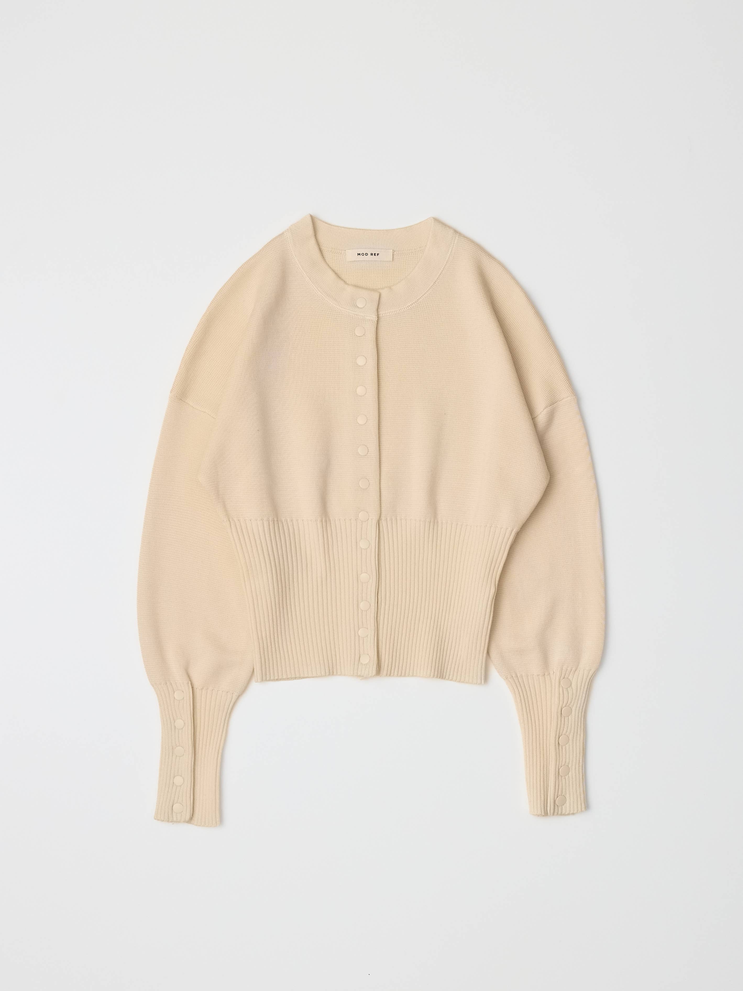 MOD REF - Wholesale Blouse - Women's - The Rosaline Top | Button-Down Knit Blouse with Ribbed Waist9