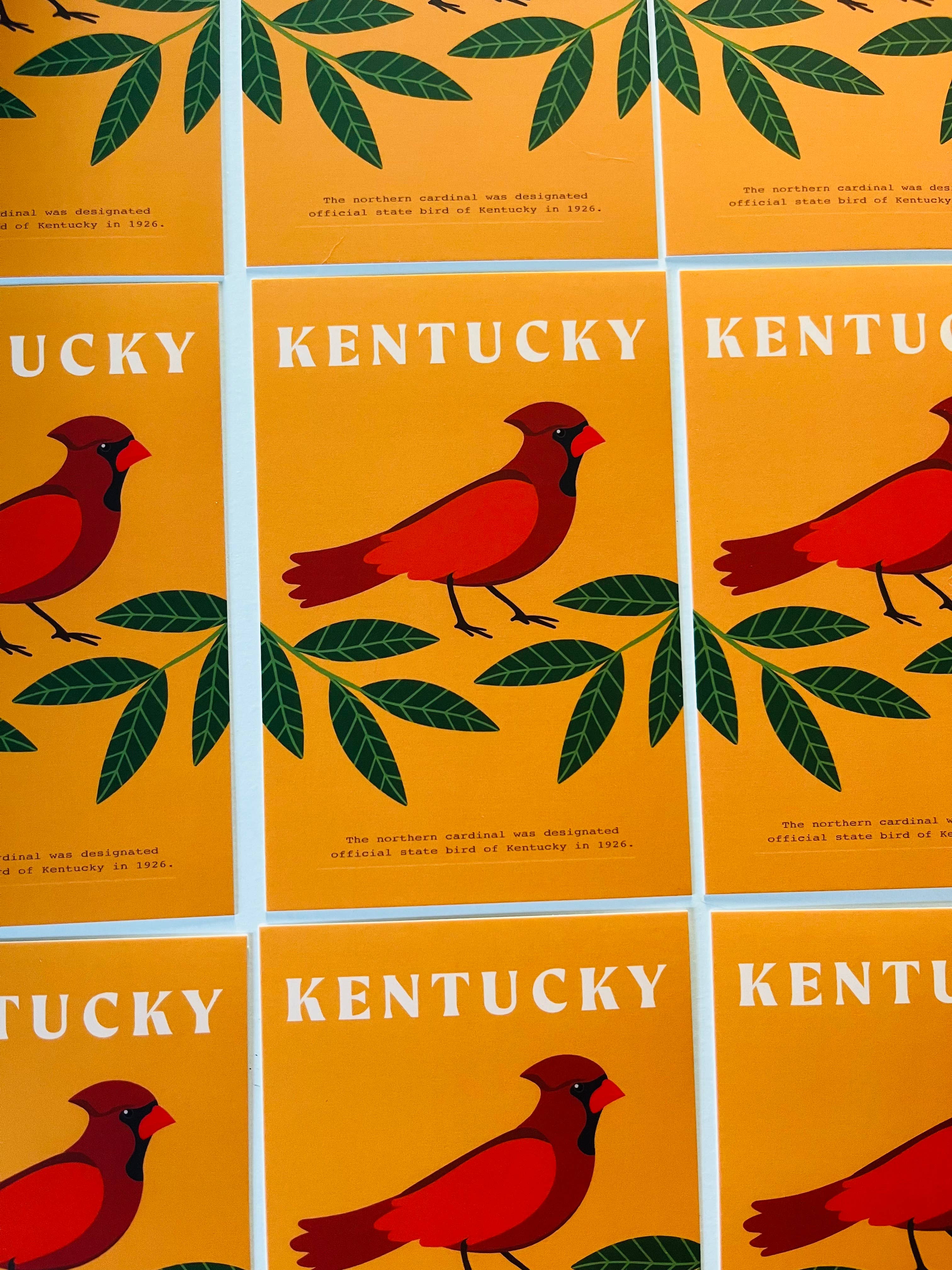 Jessica Holly Creative - Wholesale Postcard - Kentucky State Bird Cardinal Soft Touch Postcard, 4x6in5