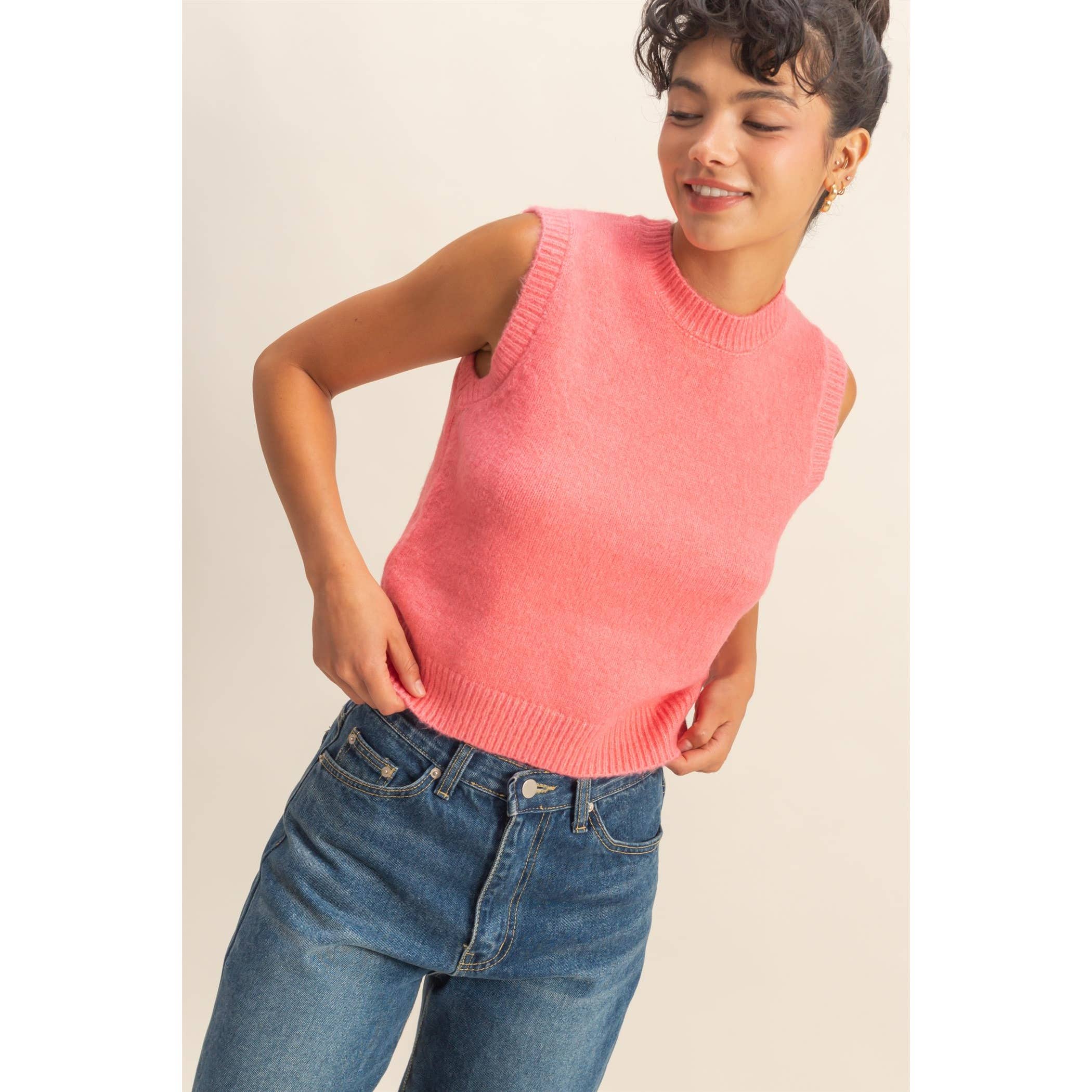 HYFVE – wholesale Tröjväst – Dam – Ärmlös rundhalsad stickad topp0