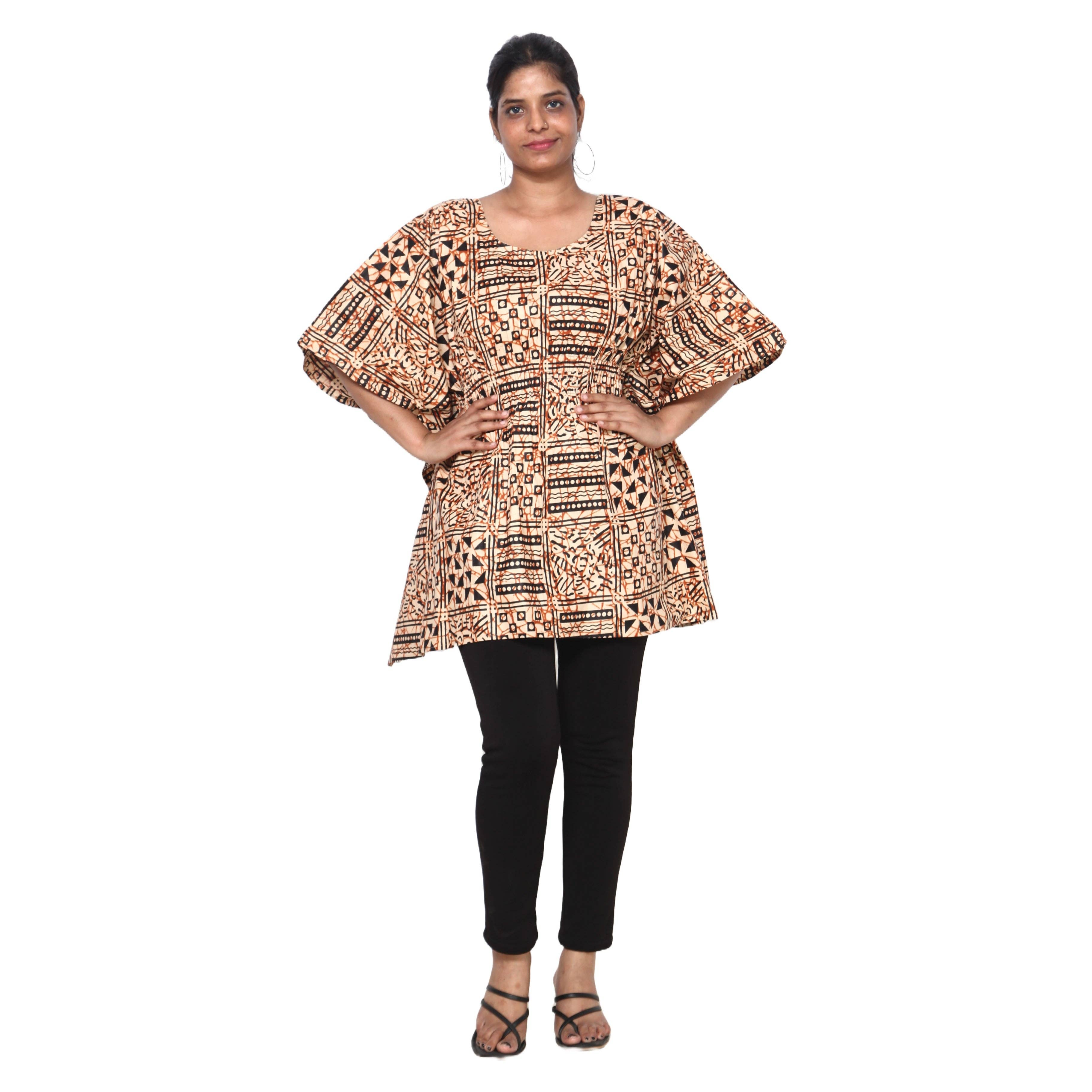 African Stars - Wholesale Kaftan - Women's - Women's Half Kaftan With Elastic Waist -- FI-P146