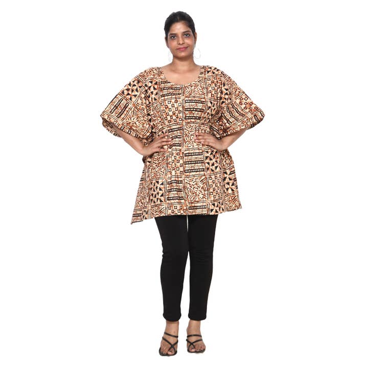 African Stars - Wholesale Kaftan - Women's - Women's Half Kaftan With Elastic Waist -- FI-P146